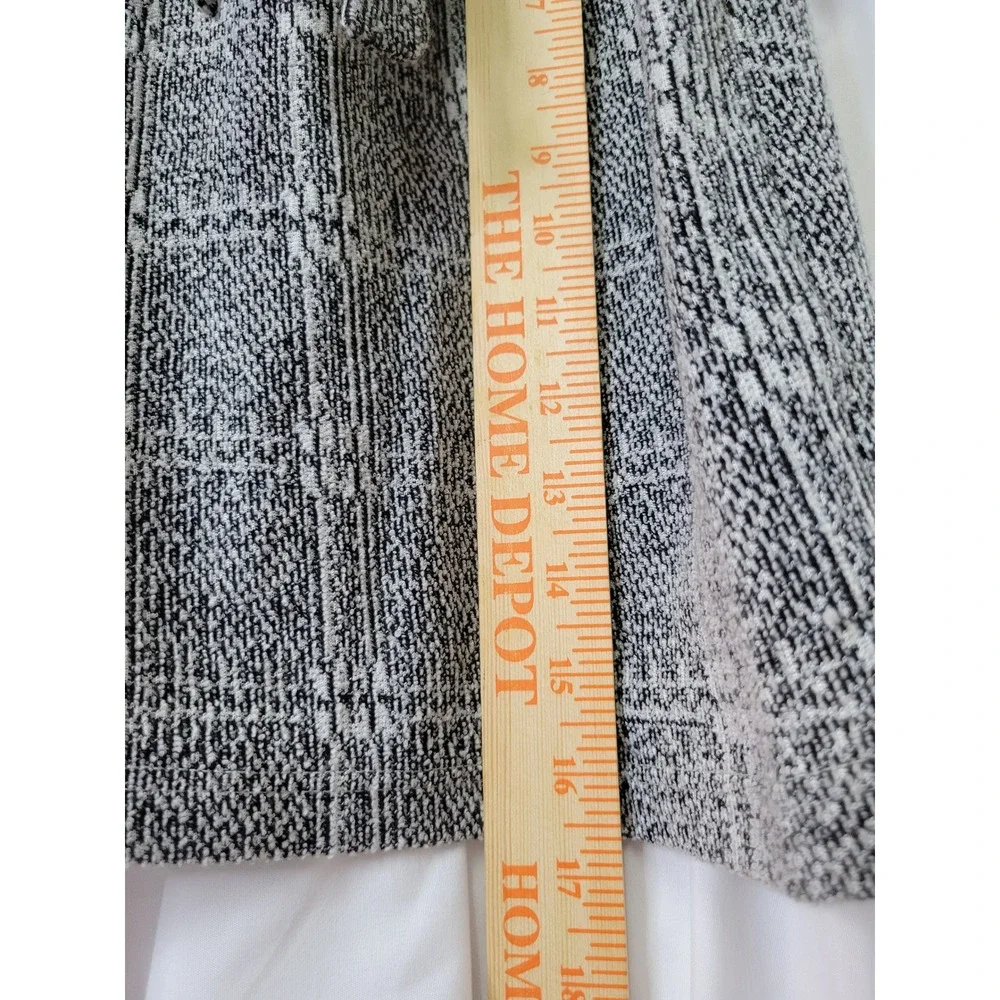 Topshop Petite Black White Plaid Paperbag Waist Mini Skirt Tie Belt Size  2 2031